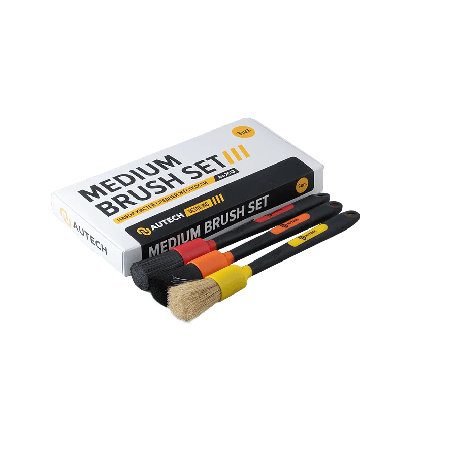 Набор кистей средней жёсткости Medium Brush Set, к-т из 3-х штук Au-2613 фото