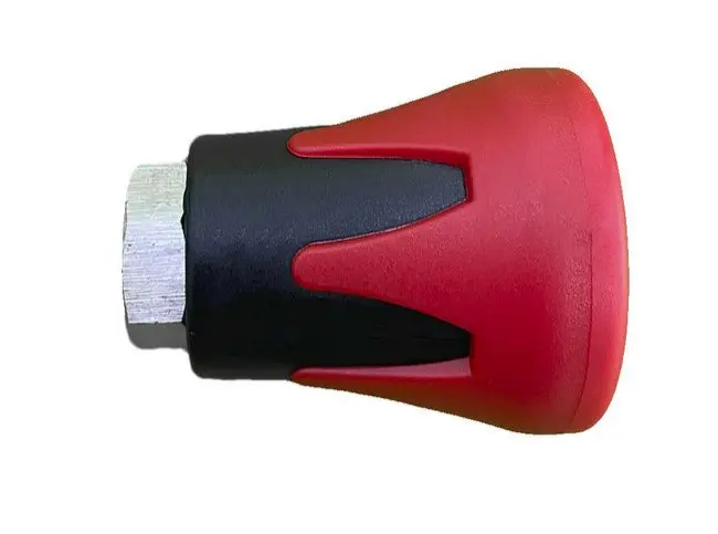 Пластиковая защита форсунки Красная вход-1/4внут нерж.сталь фото