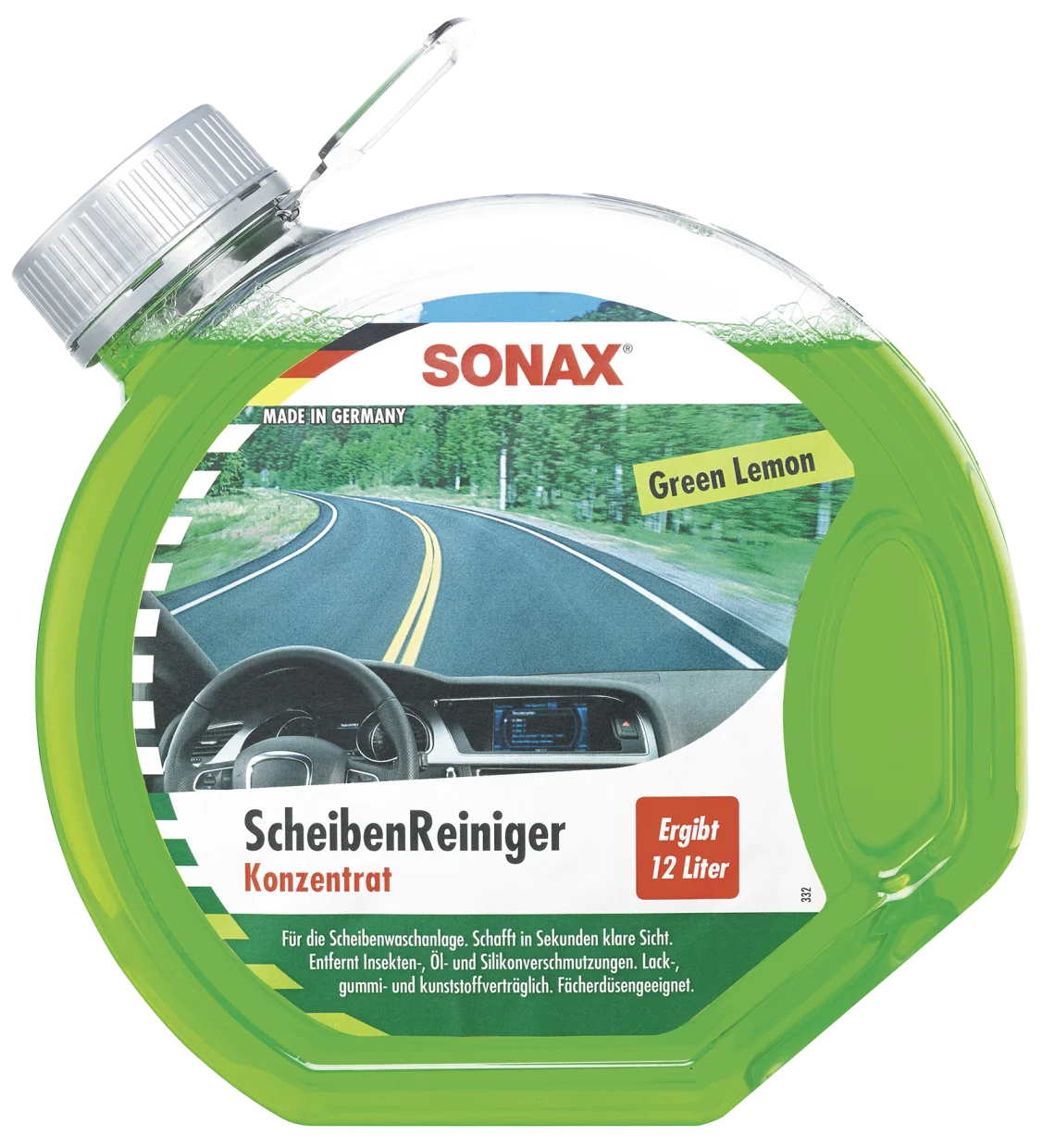 SONAX Windscreen Wash Concentrate Green Lemon Стеклоомыватель концентрат аромат "зеленый лимон" 3 л. фото