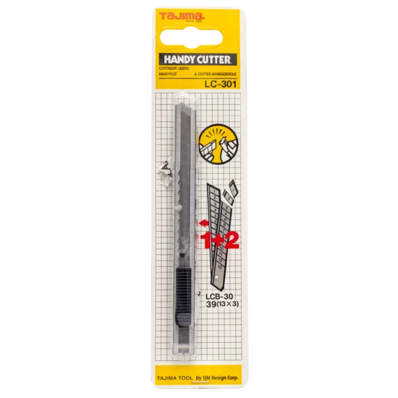 Нож легкий из нерж.стали Tajima LC301 9мм (3лезвия, автофиксация) фото