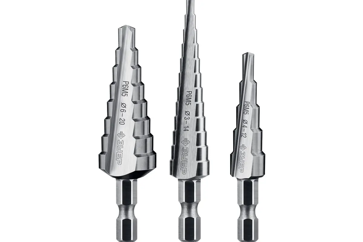 Набор ступенчатых сверл по сталям и цветным металлам 3шт 3-20мм Р6М5 ЗУБР 29670-3-20-H3_z01 фото