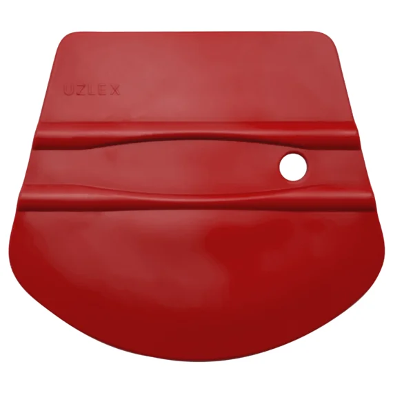 Ракель-выгонка с закруглённым краем красный жесткий 95х85мм фото