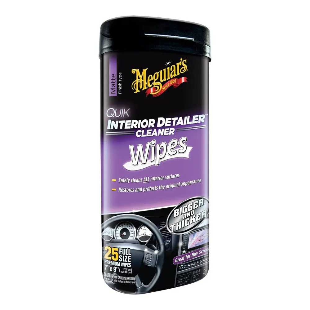 Очищающие салфетки для ухода за салоном Quik Interior Detailer Wipes 25шт