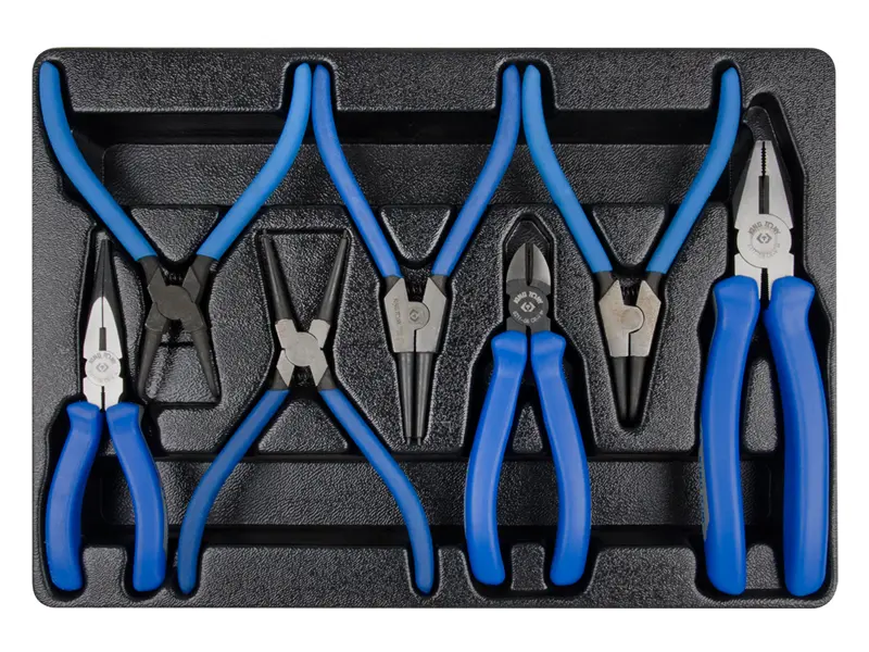 Набор съемников стопорных колец плоскогубцев и бокорезов KINGTONY 9-40207GP фото