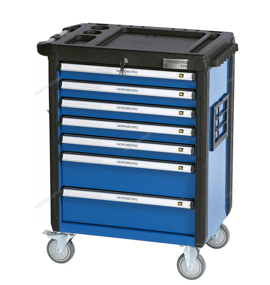Тележка инструментальная, 7 выдвижных ящиков, синяя Nordberg T7N(B) фото