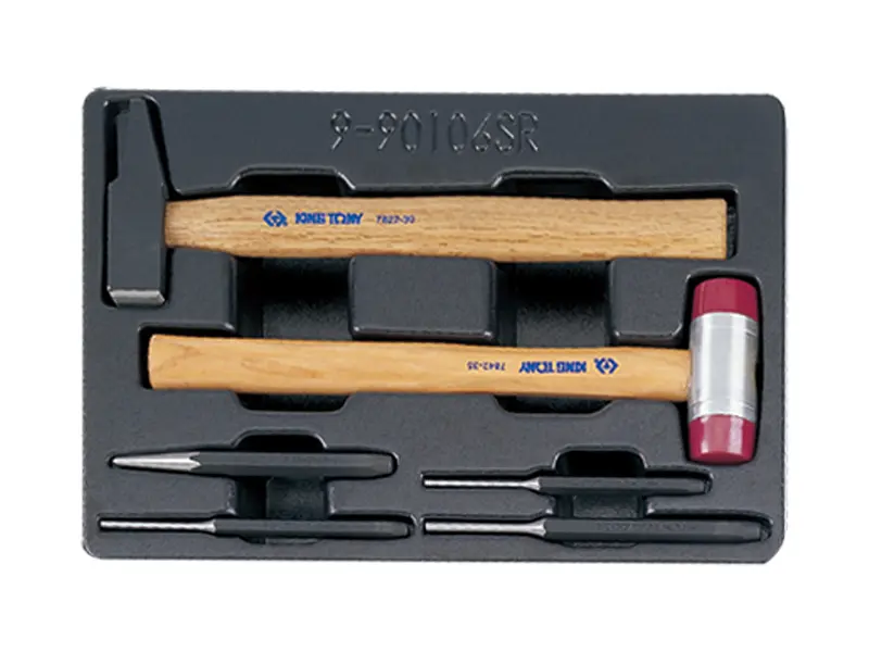 Набор выколоток и керн с молотками ложемент KINGTONY 9-90106SR фото