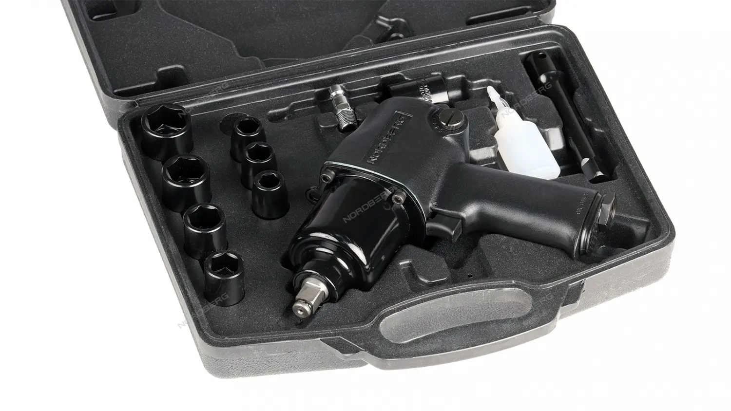 Пневмогайковерт ударный 1/2" в кейсе, 850 нм NORDBERG ECO NP14085K фото