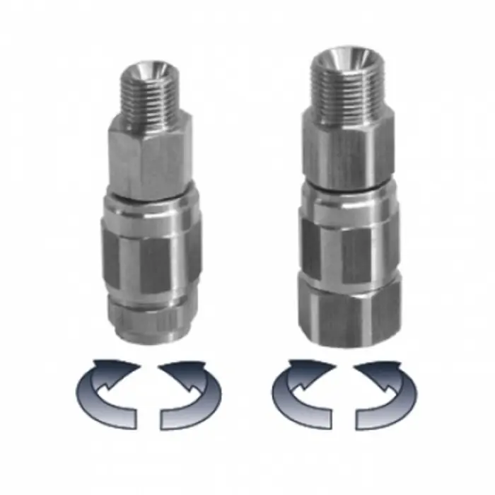 Поворотное соединение прямое G1/4M-G1/4F Nickel фото