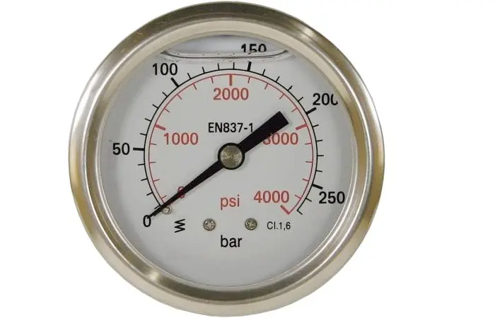Манометр для АВД 250bar 1/4внеш нержавеющая сталь фото