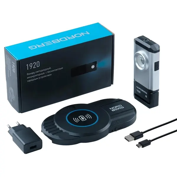 Каталог товаров Все Для Автомоек-Фонарь светодиодный аккумуляторный с бесконтактным зарядным устройством Nordberg 1920 Фонарь светодиодный аккумуляторный с бесконтактным зарядным устройством Nordberg 1920 фото