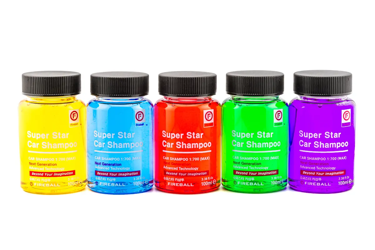 Каталог товаров Все Для Автомоек-Набор шампуней для ручной мойки Super Star Car Shampoo 5шт по 100мл Набор шампуней для ручной мойки Super Star Car Shampoo 5шт по 100мл