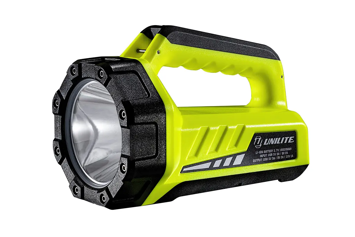 Мощный фонарь с двумя источниками света 1800 Lm +1000Lm, 6500K, 18000 mAh, IPX6 фото
