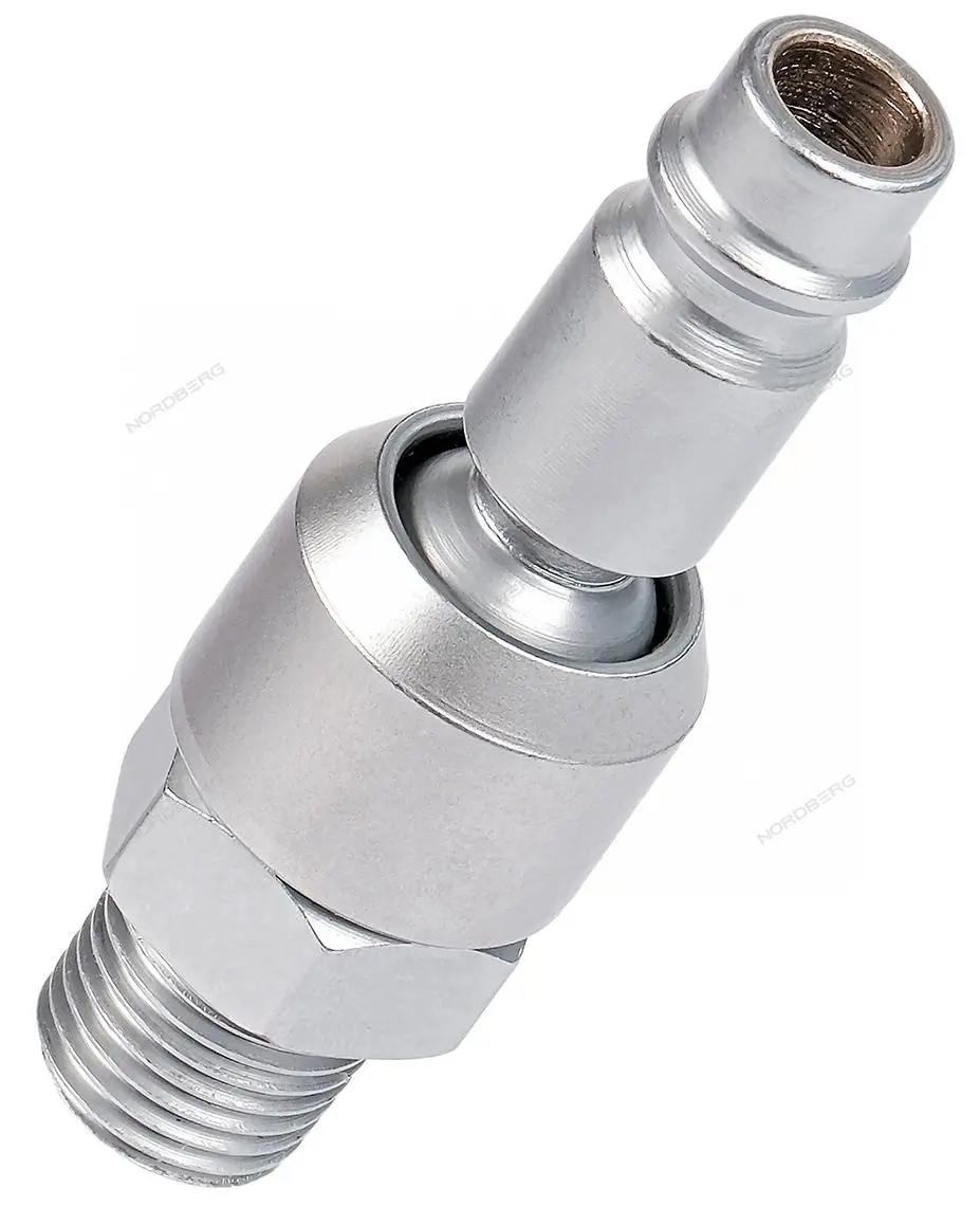 Переходник "папа" быстросъемный - резьба M1/4" с шарниром Nordberg NPM22S фото