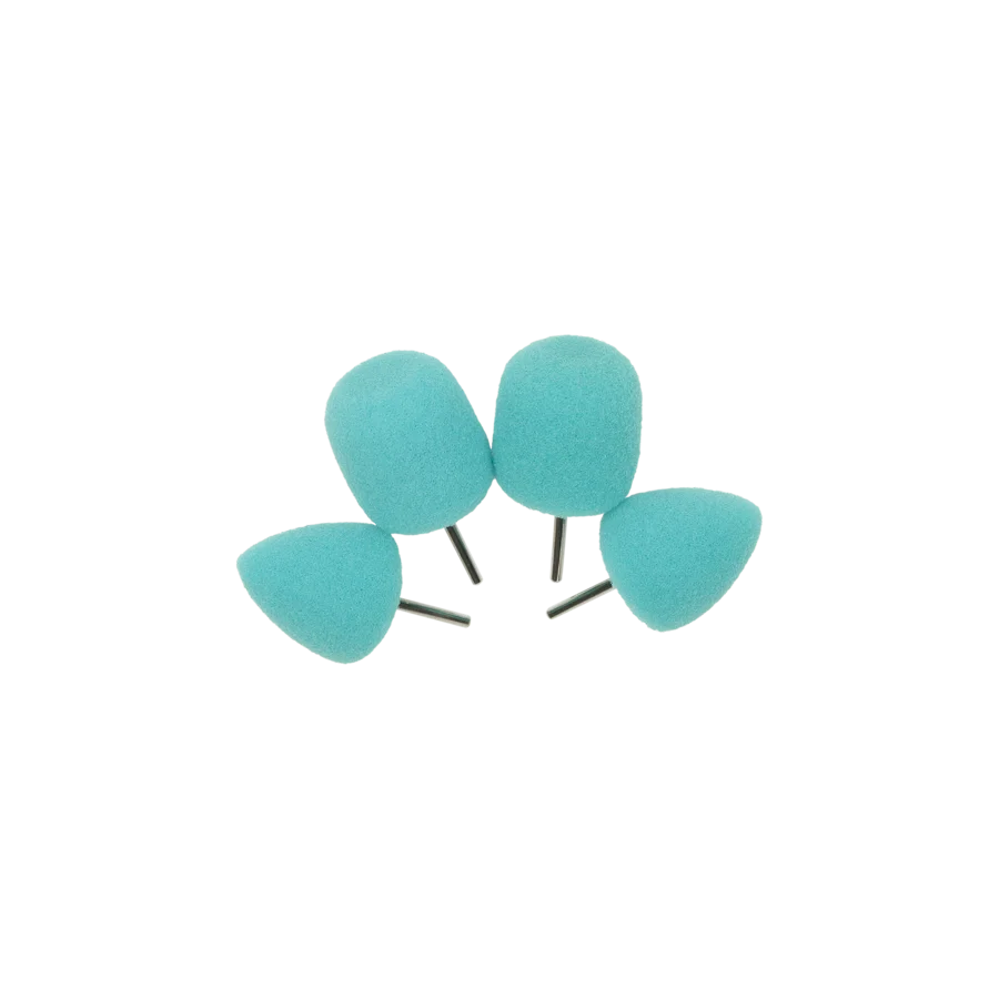 Комплект из 4 твердых полировальных насадок (овал и конус) фото