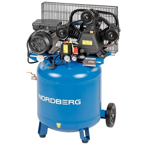 Каталог товаров Все Для Автомоек-Компрессор вертикальный поршневой с ременной передачей 220В 100л 360л/мин NCEV100/360 Компрессор вертикальный поршневой с ременной передачей 220В 100л 360л/мин NCEV100/360 фото