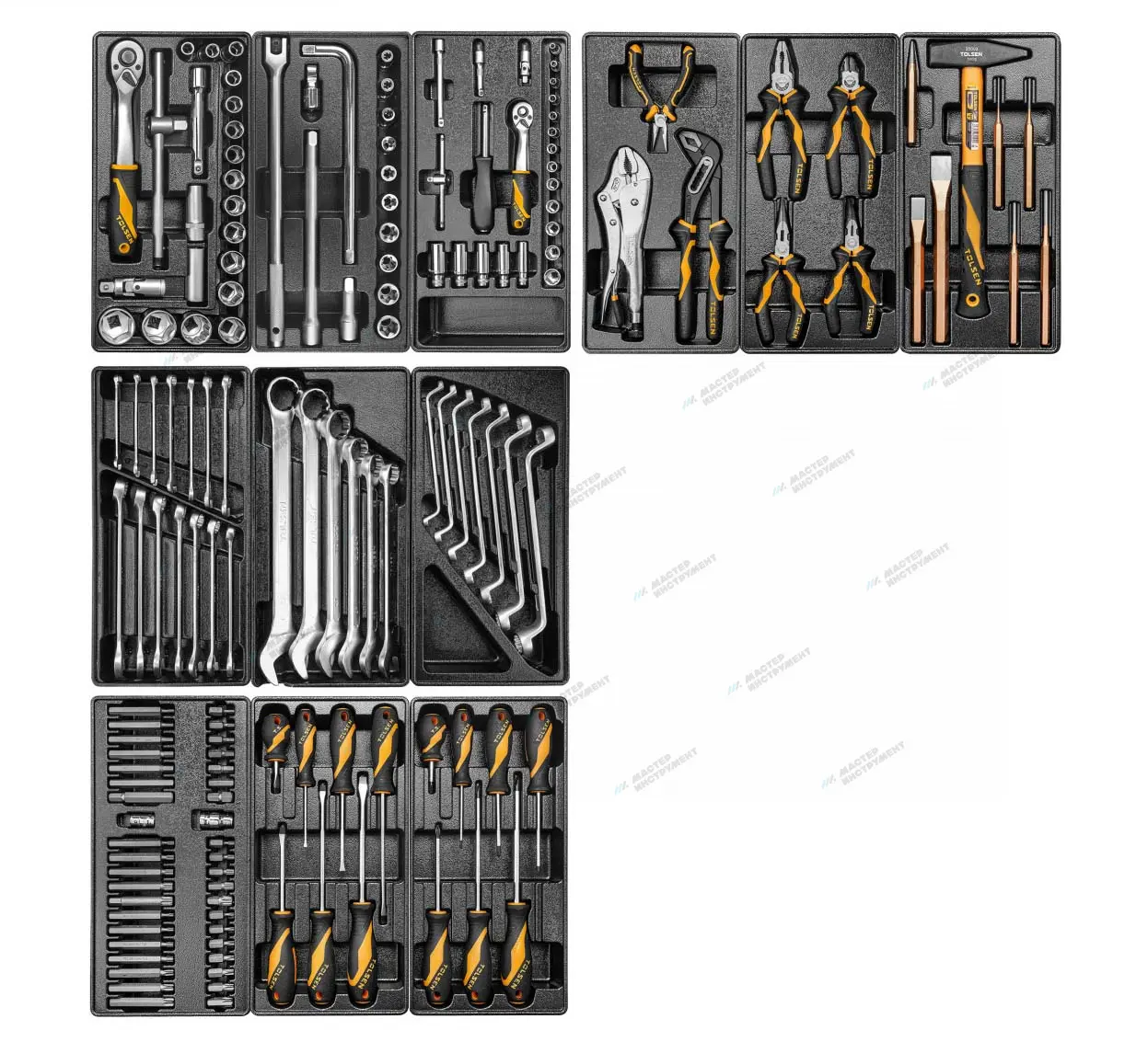 Набор инструментов BOXER для тележки 12ложементов 157предметов фото