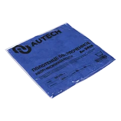 Полотенце оверлоченное 50x50 см синее 400гр/м2 для сушки авто Au-2406 фото