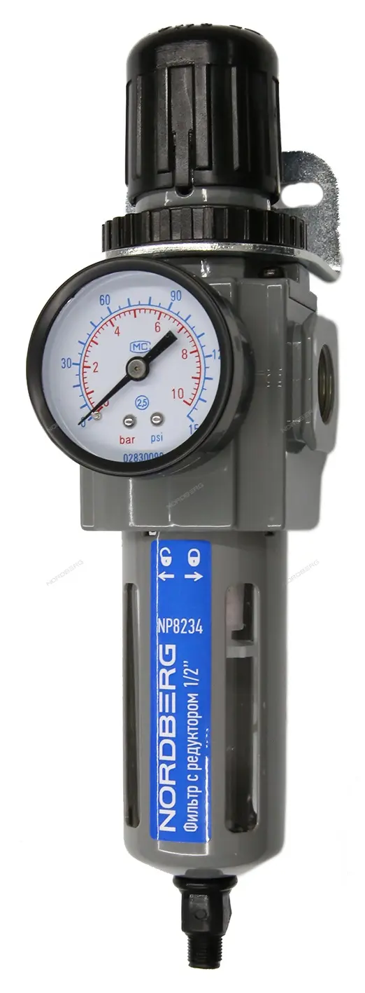 Фильтр воздушный грубой очистки с редуктором PRO, 1/2" NORDBERG NP8234 фото