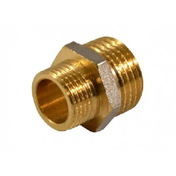 Переходник штуцер-штуцер 1/2" ш - 3/4" ш, оцинковка, до 280 bar фото