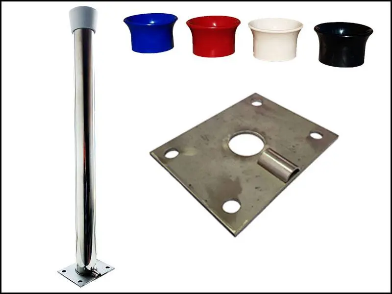 Держатель пистолета вертикальный напольный, плоское основание с боковым сливом фото