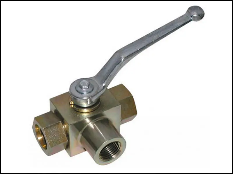 Кран высокого давления 3-ходовой 350 бар (1/4" Г - 1/4" Г) фото