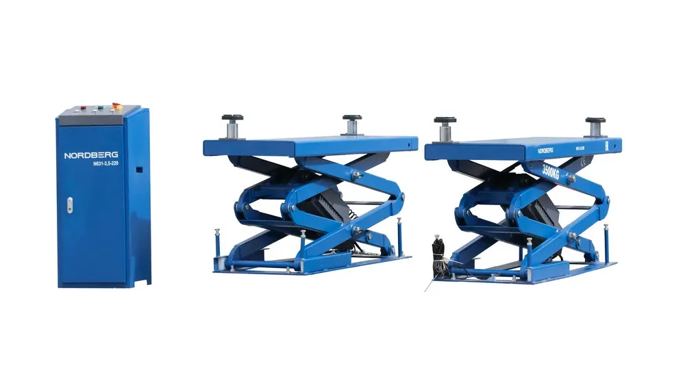 Каталог товаров Все Для Автомоек-NORDBERG ПОДЪЕМНИК N631-3,5_380 ножничный 3,5т, с встроенными адаптерами для SUV автомобилей, 380В NORDBERG ПОДЪЕМНИК N631-3,5_380 ножничный 3,5т, с встроенными адаптерами для SUV автомобилей, 380В фото