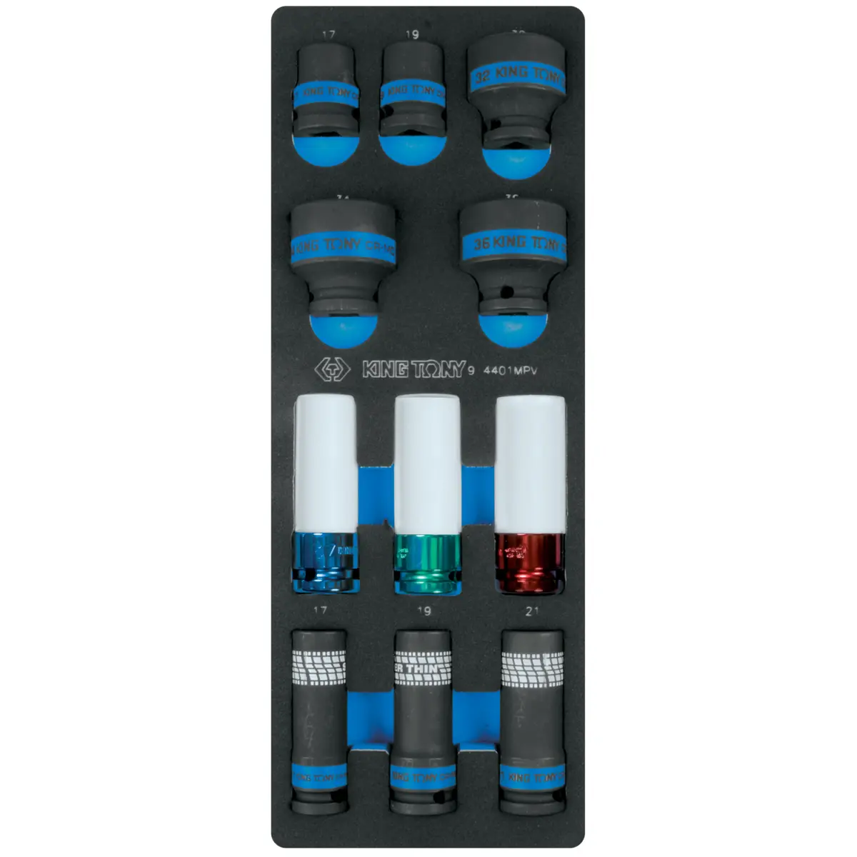 Набор ударных головок 1/2, 11предметов King Tony 9-4401MPV фото