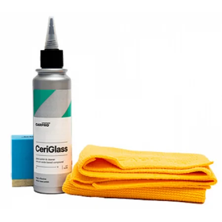 CeriGlass - (кери глэс)- инновационная  система полировки и очистки стекла и фар 150 мл набор