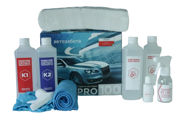 Защитное, гидрофобное покрытие для стекла Автозабота PRO100 фото
