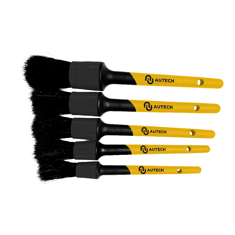 Каталог товаров Все Для Автомоек-Набор кисточек из натурального щетины чёрной свиньи 5шт Au-2607 Набор кисточек из натурального щетины чёрной свиньи 5шт Au-2607 фото