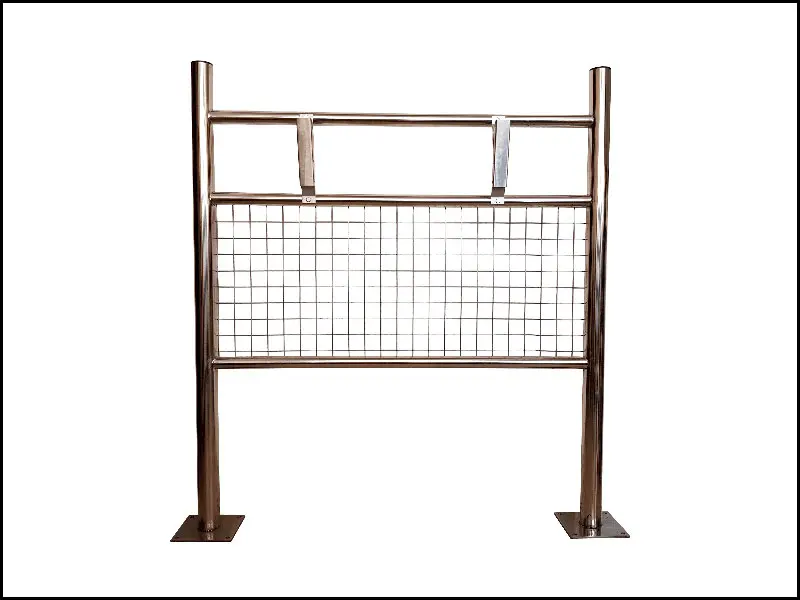 Стойка для 2-х держателей автомобильных ковриков из нержавеющей стали фото