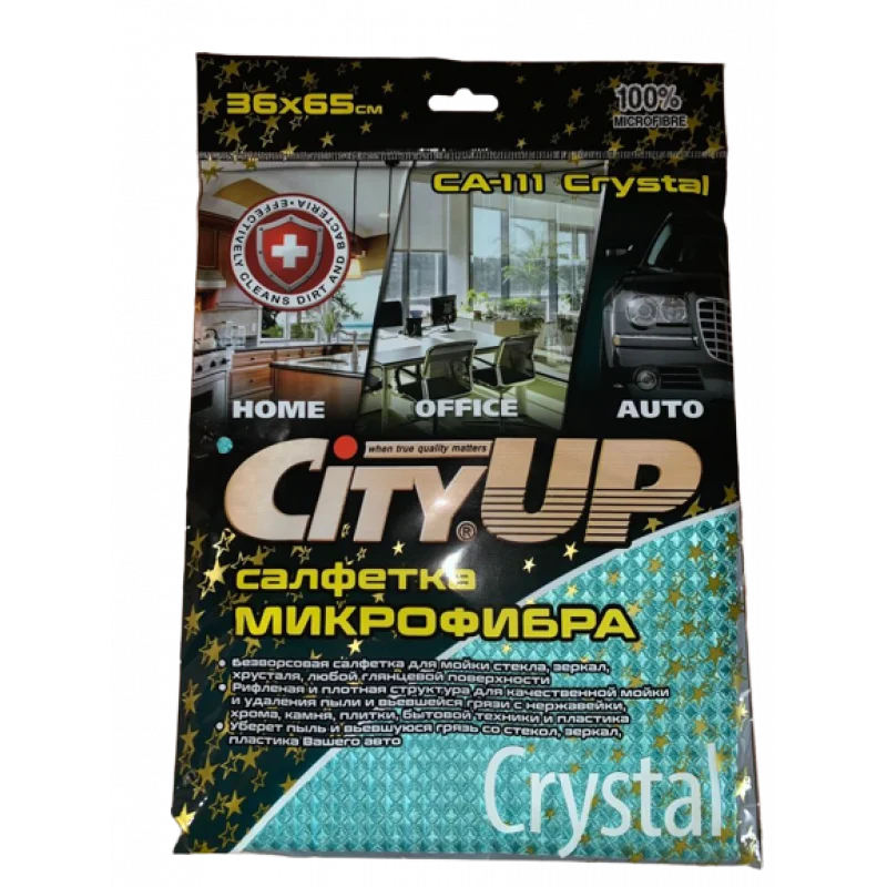 Каталог товаров Все Для Автомоек-Салфетка микрофибра 36х65см CityUP Crystal CA-111 Салфетка микрофибра 36х65см CityUP Crystal CA-111 фото
