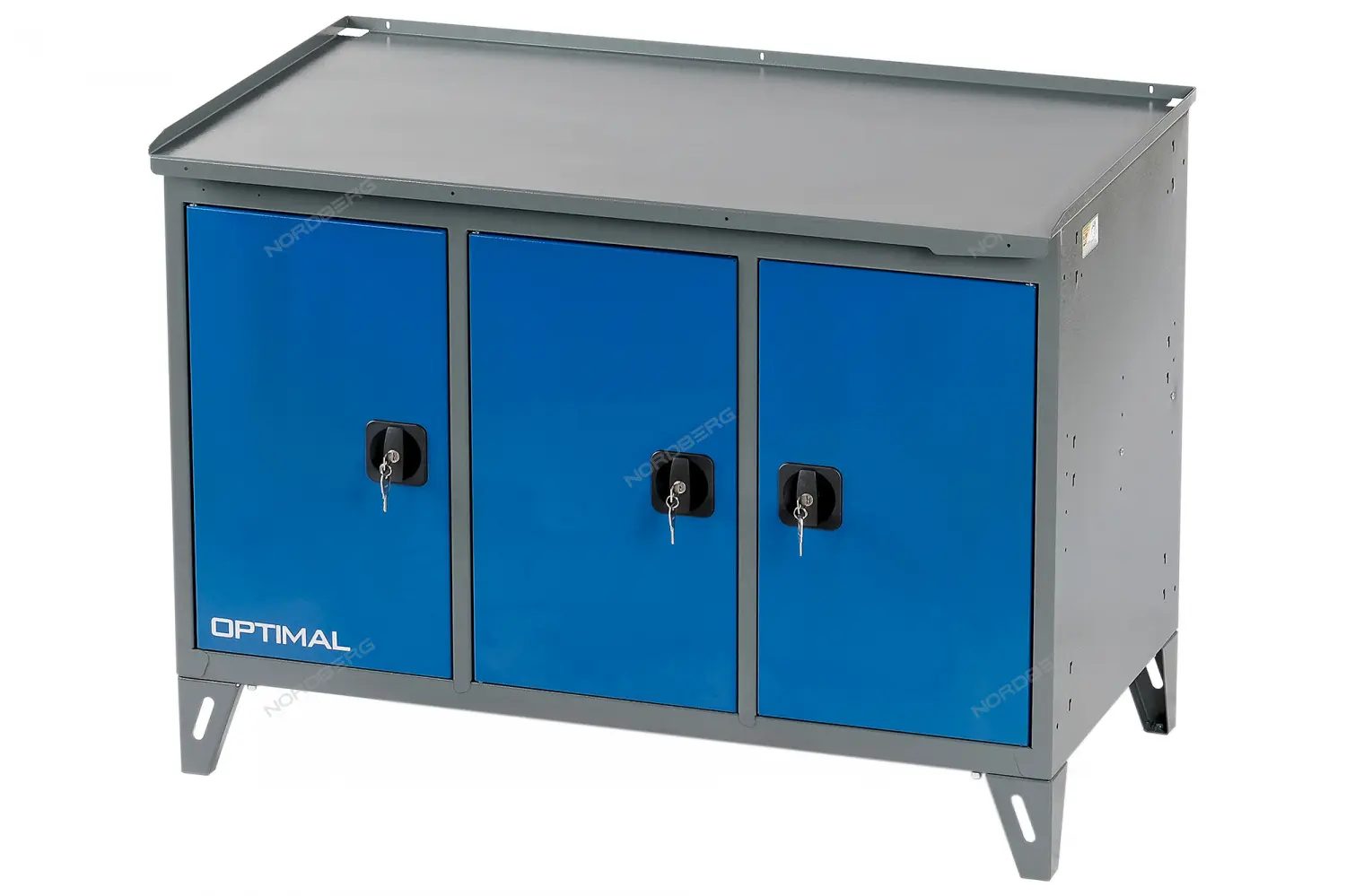 Верстак слесарный 3-х тумбовый, 3 створки Nordberg NW303 фото