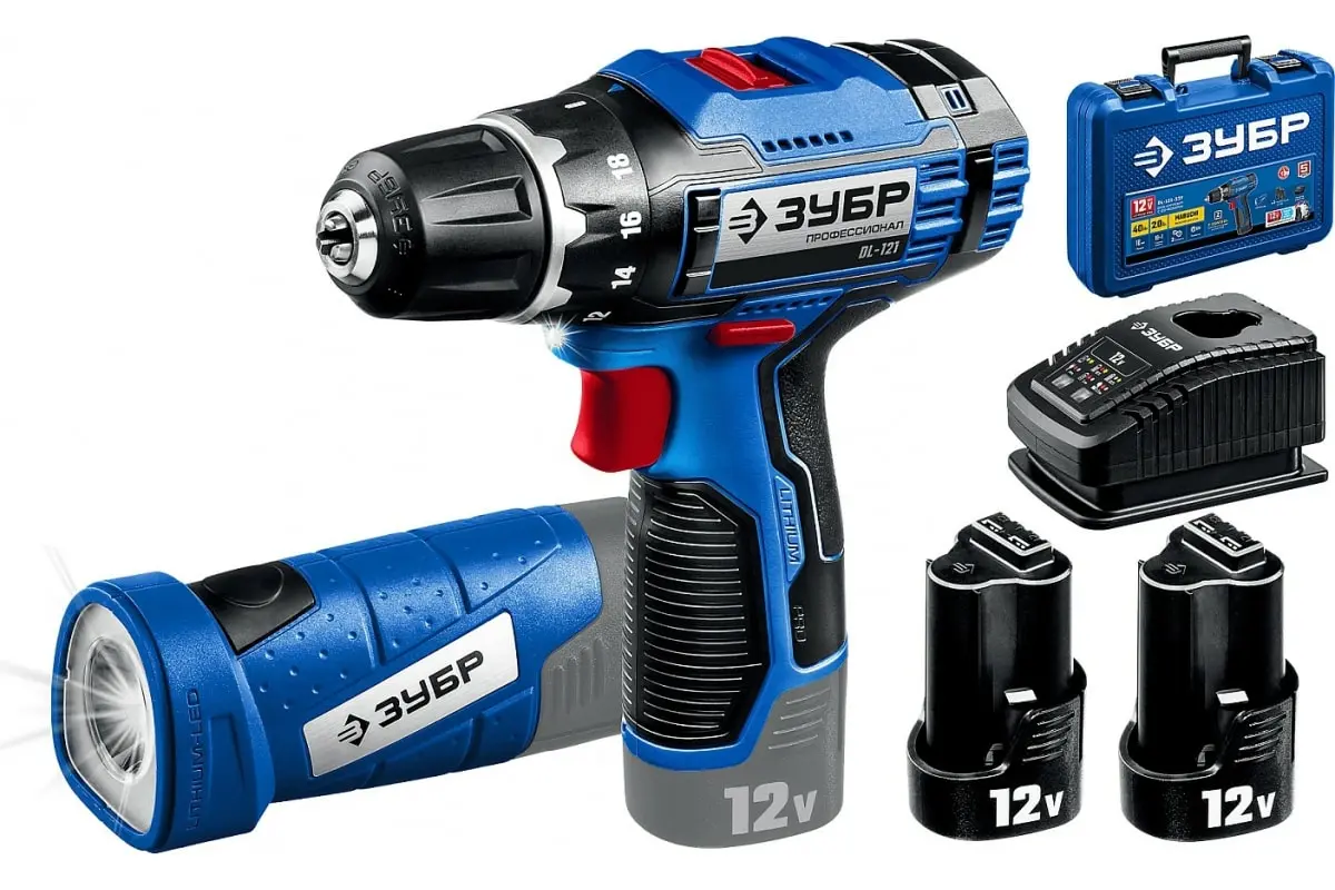 Дрель-шуруповерт ЗУБР Профессионал DL-121-22F фото