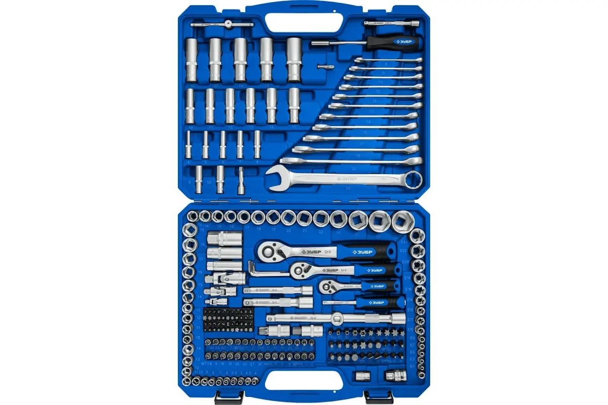 Универсальный набор инструмента ЗУБР А-216 216 предметов 27674-H216 фото