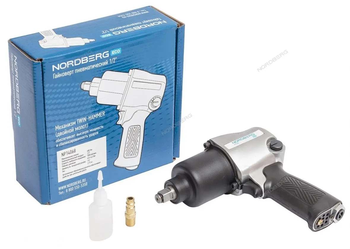 Пневмогайковерт ударный 1/2", 680 нм NORDBERG NP14068 фото