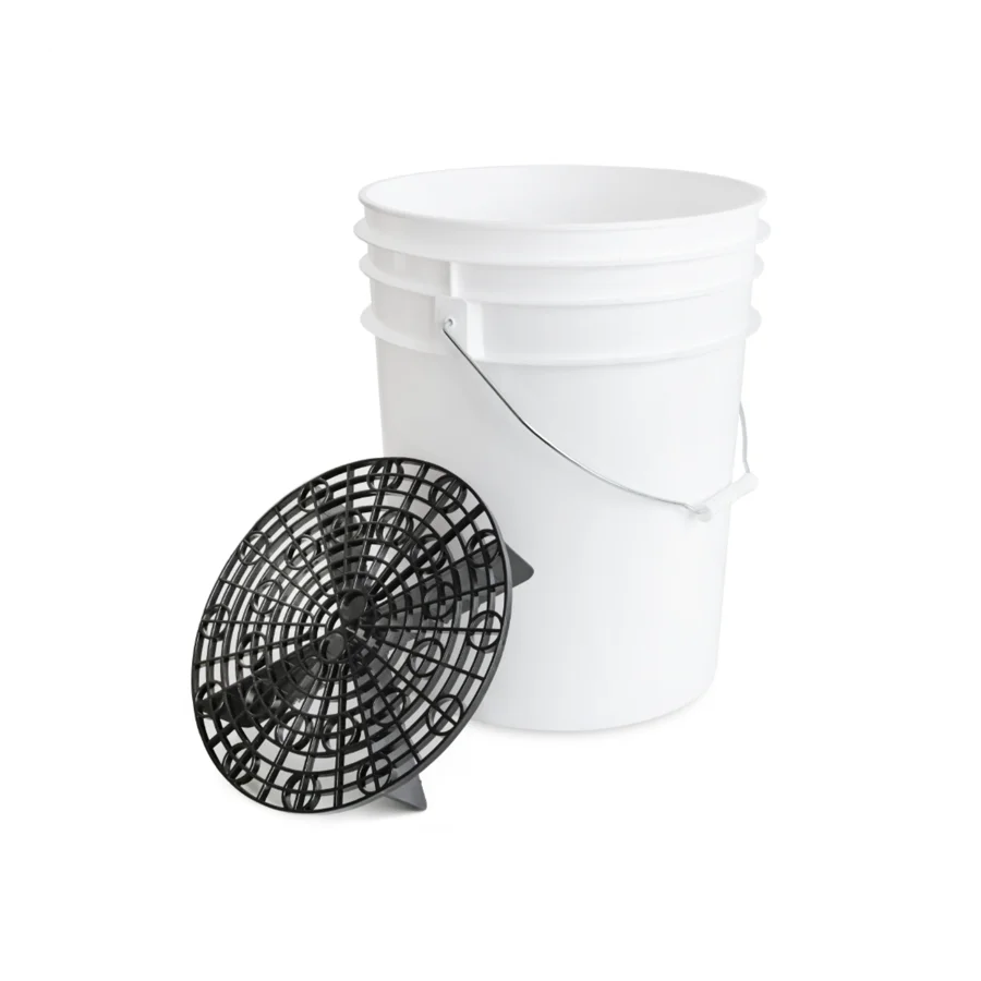 Ведро для мойки автомобиля с пескоотделителем (белое) Au-1051 фото