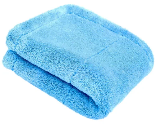 PURESTAR Plush edgeless premium towel Двухслойное полировальное полотенце синее 40x40 фото