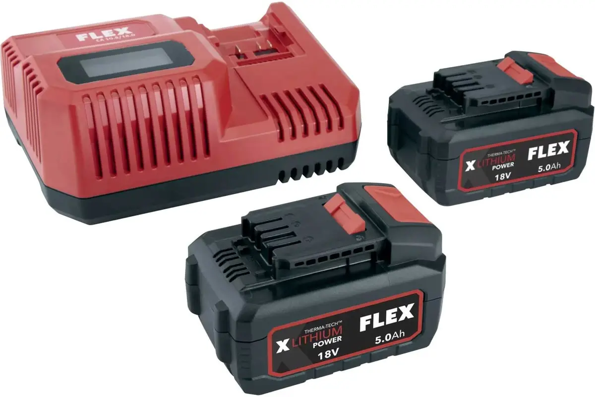 Комплект из двух аккумуляторов и зарядного устройства FLEX P-Set 55 R (491349) 532739 фото