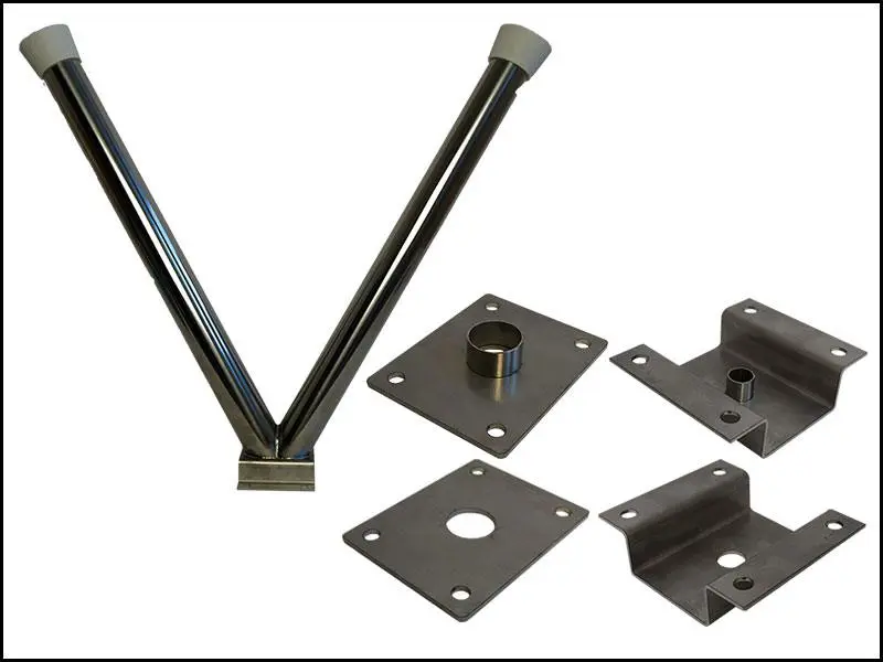 Держатель пистолета н/ж напольный двойной фото