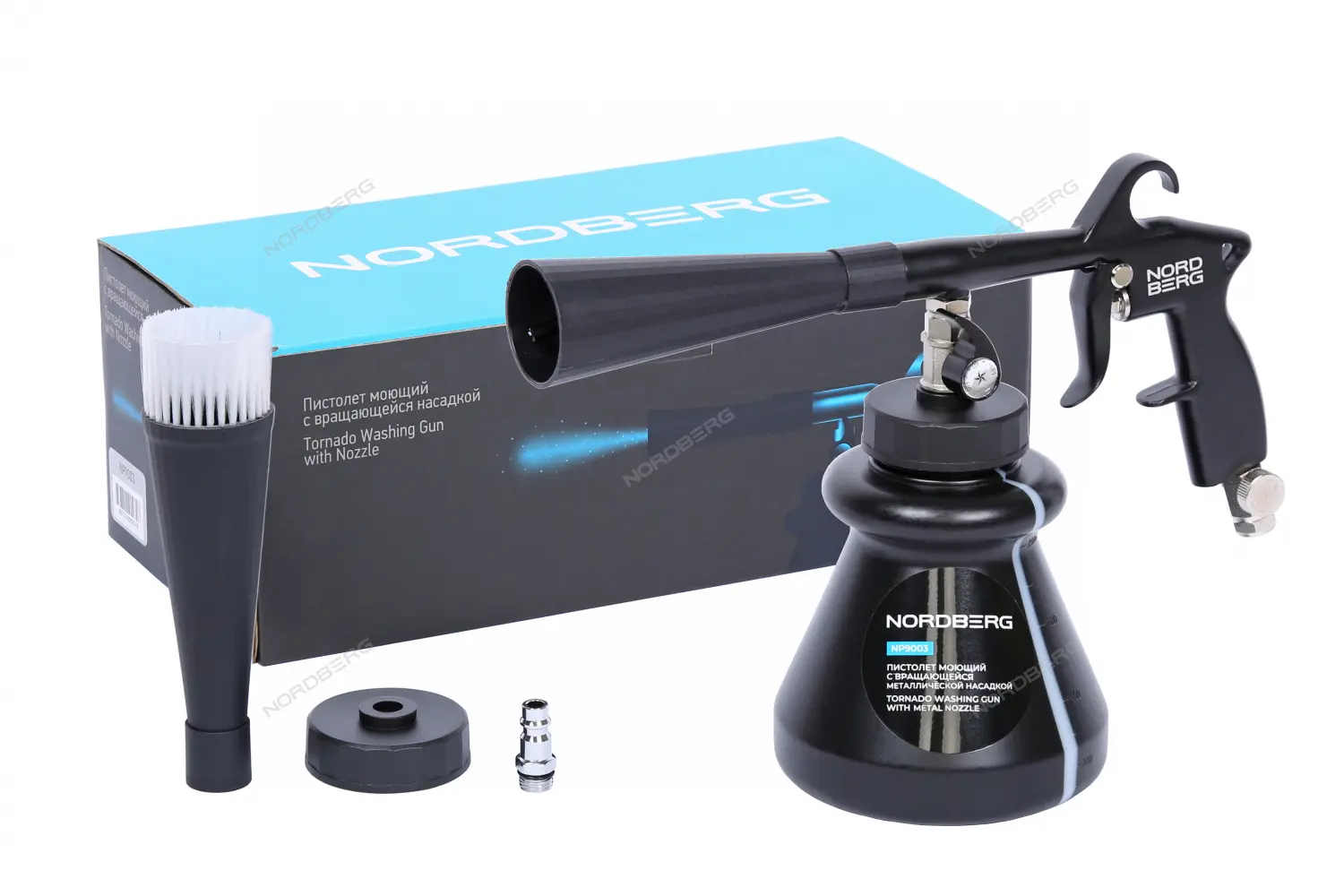 Каталог товаров Все Для Автомоек-Пистолет моющий с металлической вращающейся насадкой Nordberg NP9003 Пистолет моющий с металлической вращающейся насадкой Nordberg NP9003 фото