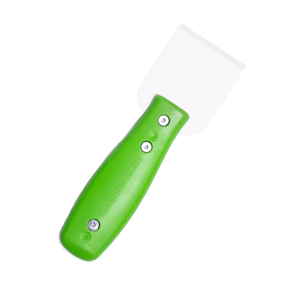 Пластиковый скребок 45мм Зеленый с рукояткой фото