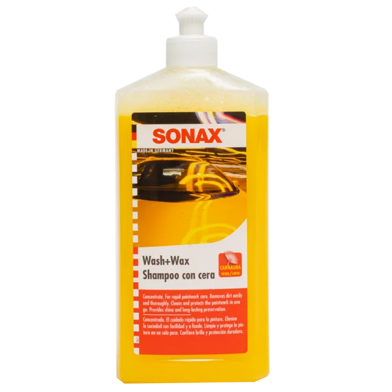 Каталог товаров Все Для Автомоек-Автошампунь-концентрат с воском SONAX Wash and Wax Автошампунь-концентрат с воском SONAX Wash and Wax