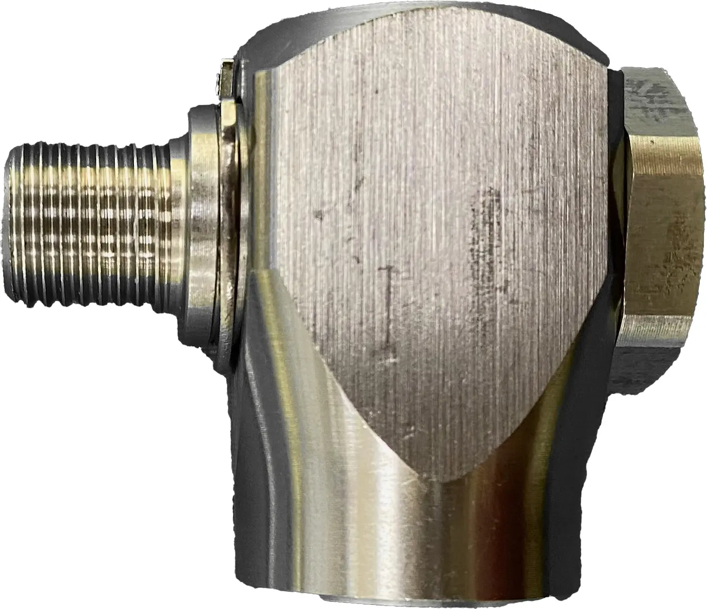 Поворотная муфта SW90 для консоли угловая G1/4M-G1/4F нерж. фото