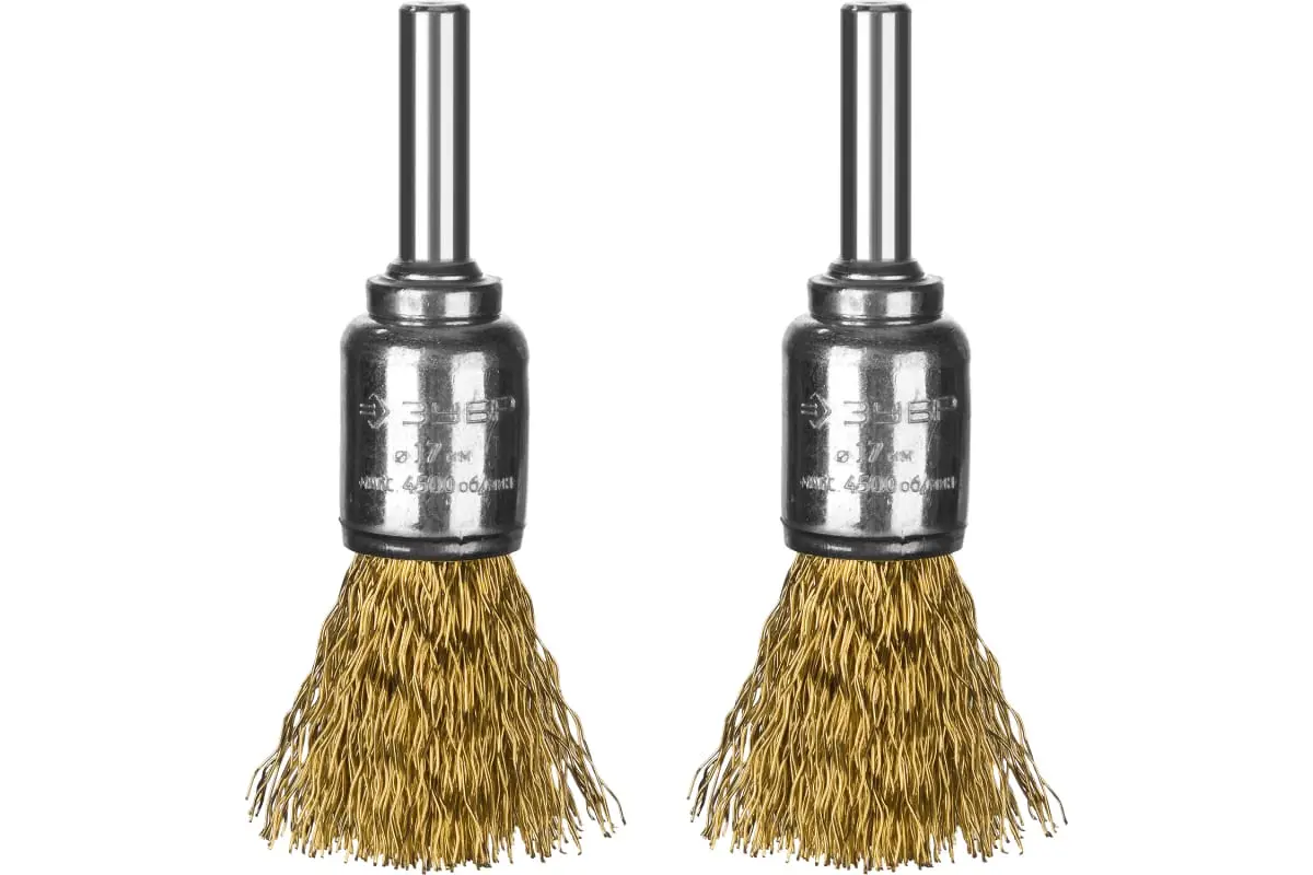 Набор щеток кистевых 2шт 0.3мм 17 мм для дрели ЗУБР 35225-17-H2_z02 фото
