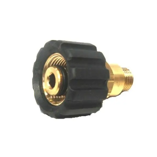 Каталог товаров Все Для Автомоек-Переходник M22x1,5гайка - 1/4внеш, 400bar, латунь Переходник M22x1,5гайка - 1/4внеш, 400bar, латунь фото