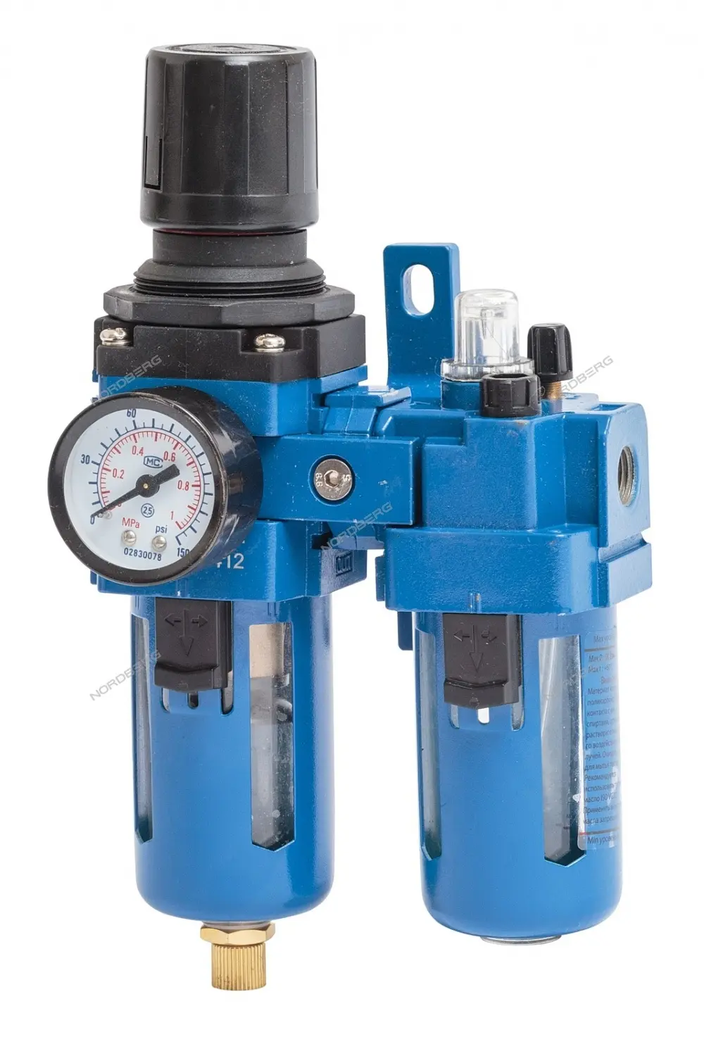 ФИЛЬТР воздушный с редуктором и лубрикатором, 1", 4000 л/мин NORDBERG NP8415 фото